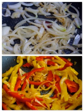 TavukluQuesadilla_SoganBiberPisirme